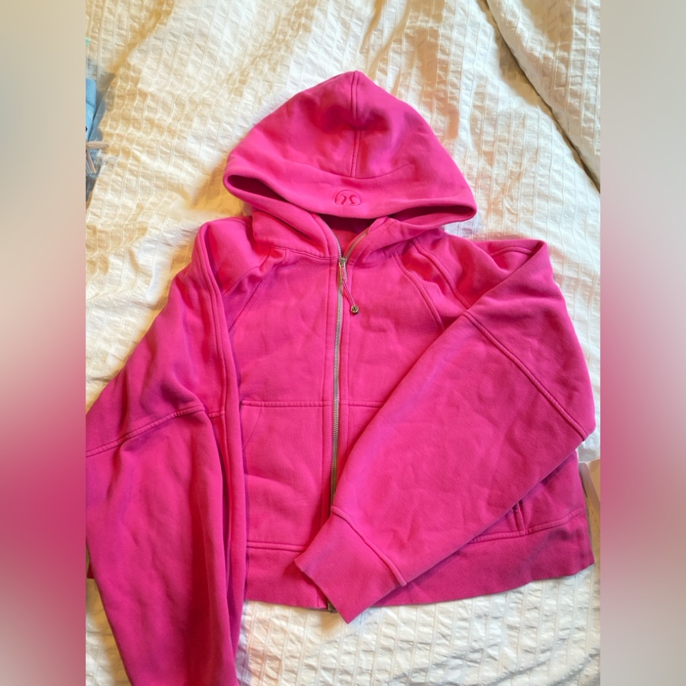 Lululemon Pink Scuba Zip-Up Hoodie